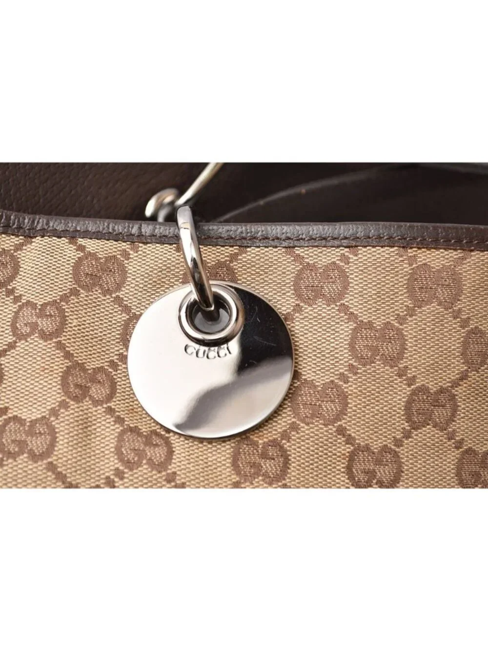 Gucci Tote Bag Shopping GG Canvas Beige Brown